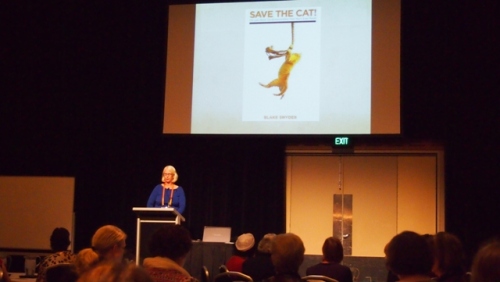 Nina Bruhns presenting her Save the Cat! workshop