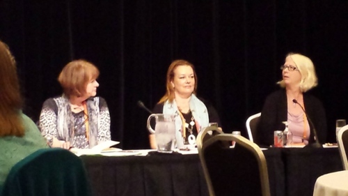Self publishing panel with L to R: Kandy Shepherd, Cathleen Ross and Nina Bruhns