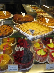 Window display of a French patisserie