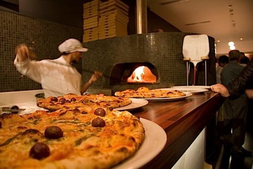 The wood fired oven at La Spaggia