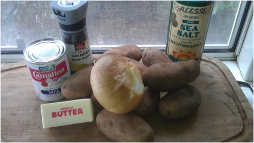 Ingredients for potato soup