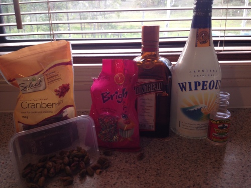 Ingredients for flavouring the chocolates